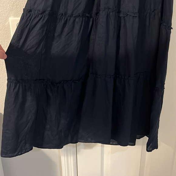 100% European Linen Smocked Midi Dress - Picture 6 of 7